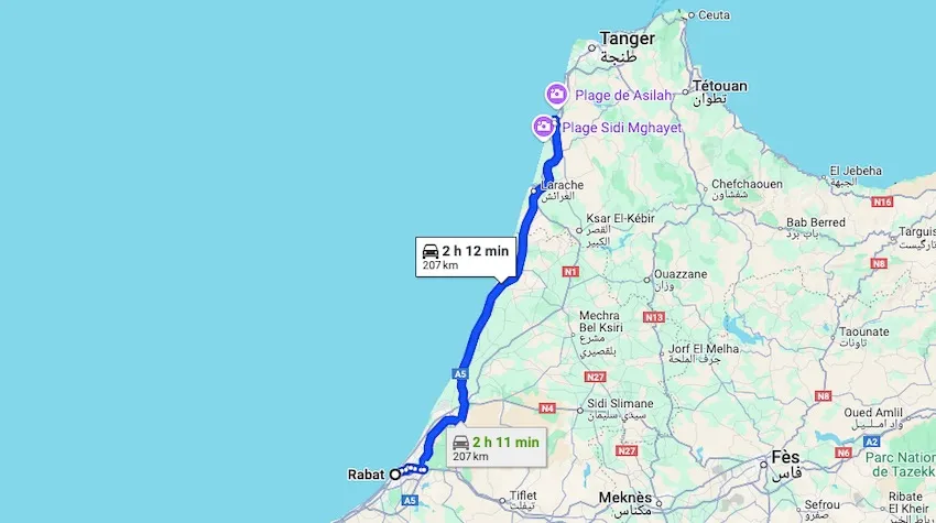 Itinerary Rabat Asilah